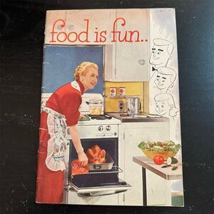 Vintage "Food is Fun" Illustrated Cooking Booklet American Gas Assoc.